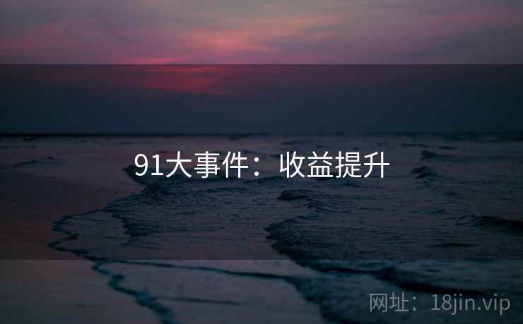 91大事件：收益提升