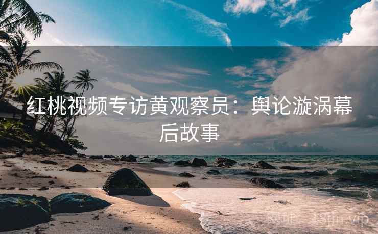 红桃视频专访黄观察员:舆论漩涡幕后故事
