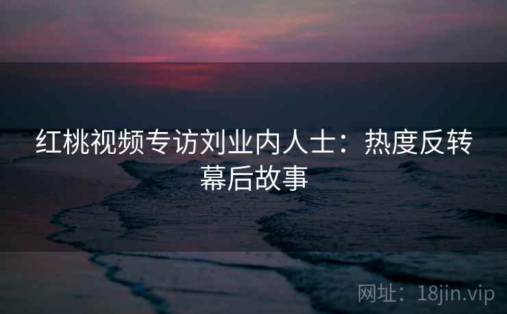 红桃视频专访刘业内人士:热度反转幕后故事